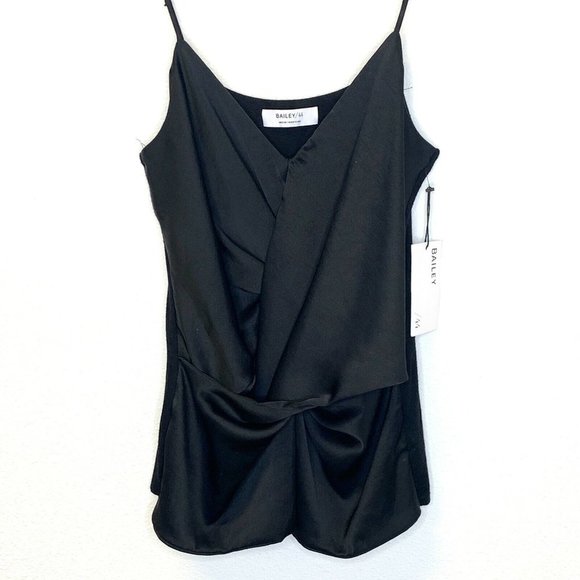 Bailey 44 NWT $178 M Black Elize Twisted Front Camisole - Picture 4 of 6